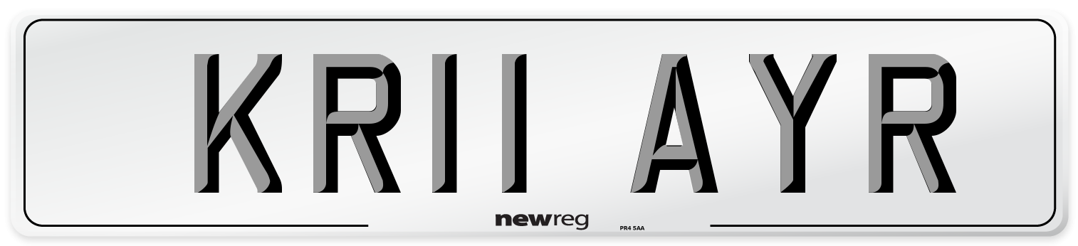 KR11 AYR Number Plate from New Reg